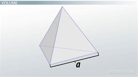 Volume & Surface Area of a Tetrahedron - Lesson | Study.com