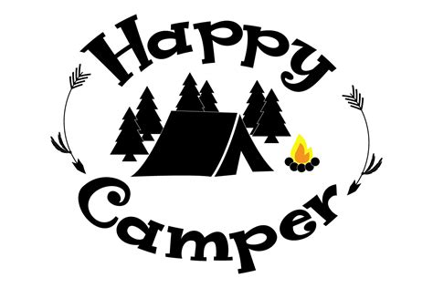 Happy Camper Vector File Cut Files Graphic by MY BEST PRINT · Creative ...