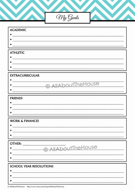 Student Planner Template Free Printable