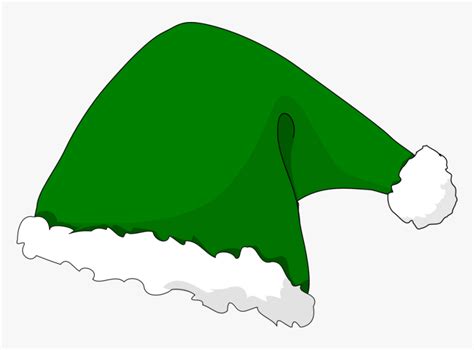 Green Christmas Hat Clipart - Clip Art Elf Hat, HD Png Download - kindpng