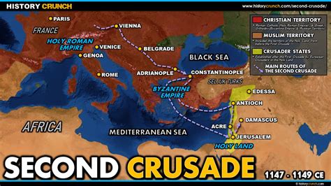 Second Crusade Map - HISTORY CRUNCH - History Articles, Biographies ...