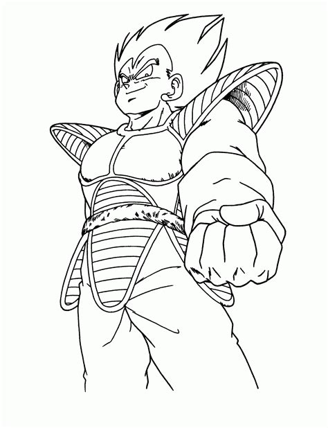 Strong Vegeta Coloring Page - Free Printable Coloring Pages for Kids