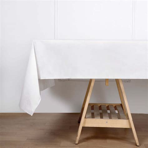 50"x108" White Airlaid Paper Tablecloth, Soft Linen-Feel Disposable ...