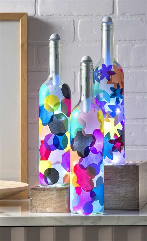 Wine Bottle Crafts: Light My Bottles! - Mod Podge Rocks