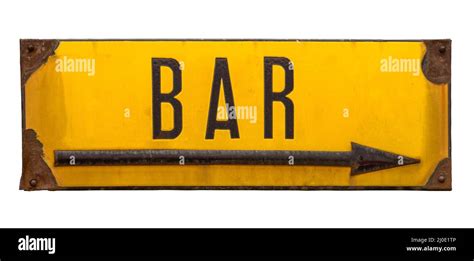 Isolated Rustic Metal Sign For A Bar Stock Photo - Alamy