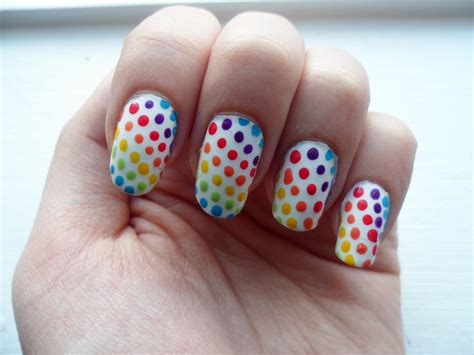 Kerri's Claws: Rainbow Polka Dot Nails