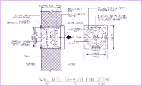 Exhaust Fan Cad Drawing - Week Up