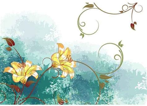 Watercolor flower vector background Vectors graphic art designs in ...