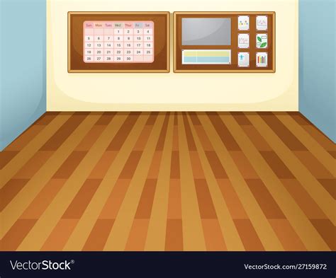 Empty interior classroom scene Royalty Free Vector Image