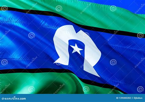 Torres Strait Islanders Flag. 3D Waving Flag Design. the National ...