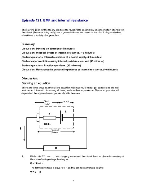 (DOC) Episode 121: EMF and internal resistance | dos duet - Academia.edu