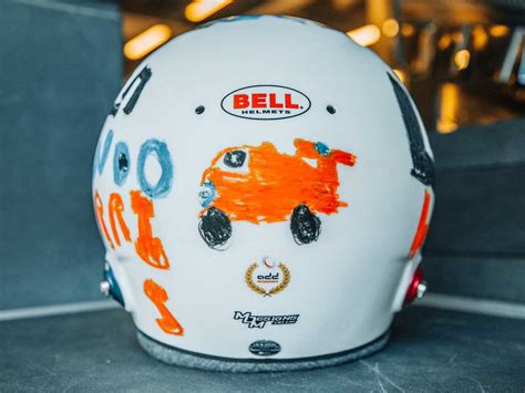 Six year-old designs Lando Norris' British GP helmet | PlanetF1 : PlanetF1