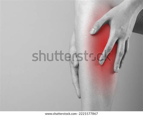 Calf Muscle Pain Cramp Muscular Sprain Stock Photo 2221577867 ...