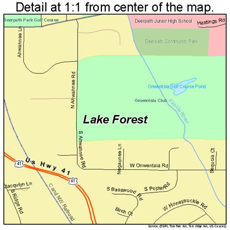 Lake Forest Illinois Street Map 1741105