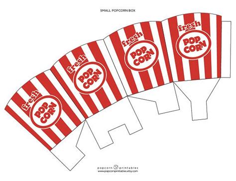 Free Printable Popcorn Box