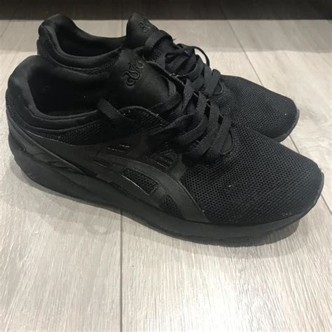 Black ASICS Gel shoe UK Size 8 Good condition, love... - Depop