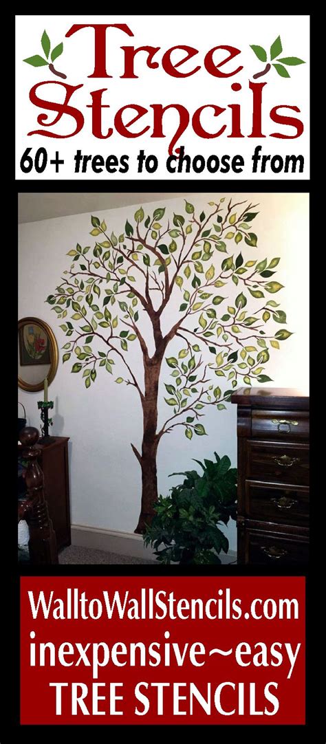 13 best Tree Stencils images on Pinterest | Tree stencil, Wall ...