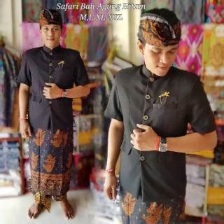 Jual Baju safari bali / Baju adat bali pria / Baju khas bali Indonesia ...