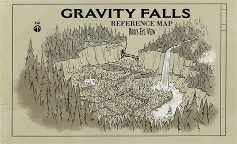 Image - Gravity Falls Reference Map.jpg | Gravity Falls Wiki | FANDOM ...