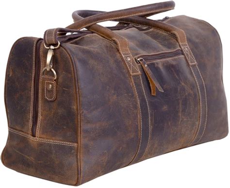 Leather 21Inch Travel Duffel Bags for Men and Women Full Grain Leather ...