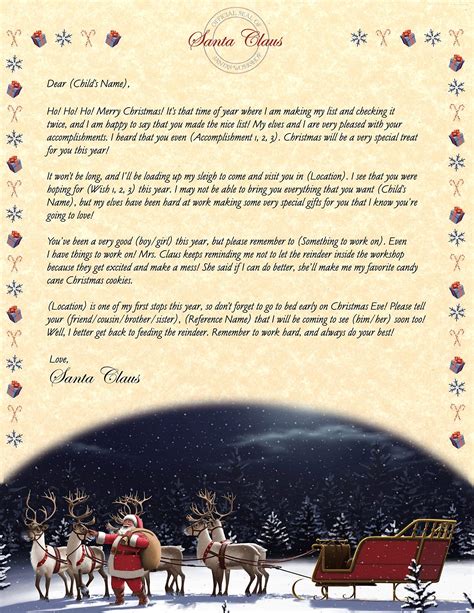 Buy Personalized Christmas Letter From Santa Claus - Custom Letter From ...