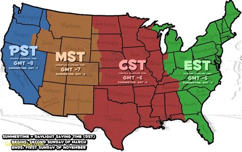 Us Map With States And Time Zones Printable - Printable Maps