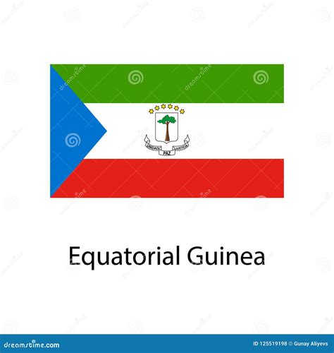 Flag of Equatorial Guinea with Name Icon. Official Colors and ...