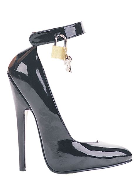 SummitFashions - Womens Lock and Key Pumps 6 Inch Heels Bedroom Fetish ...