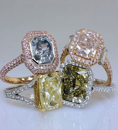 Four Fancy Colored Diamond Rings - The Phoenix