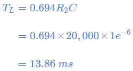 555 Timer Astable Circuit Calculator