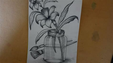 Simple Still Life Drawings Flowers