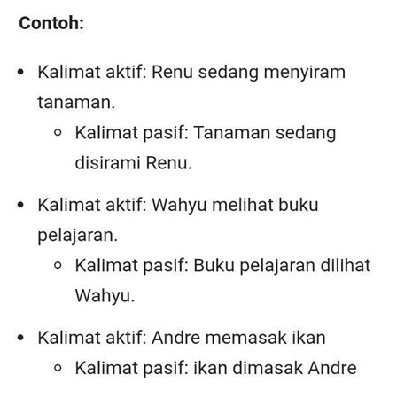 Contoh Kalimat Aktif Dan Kalimat Pasif – Berbagai Contoh