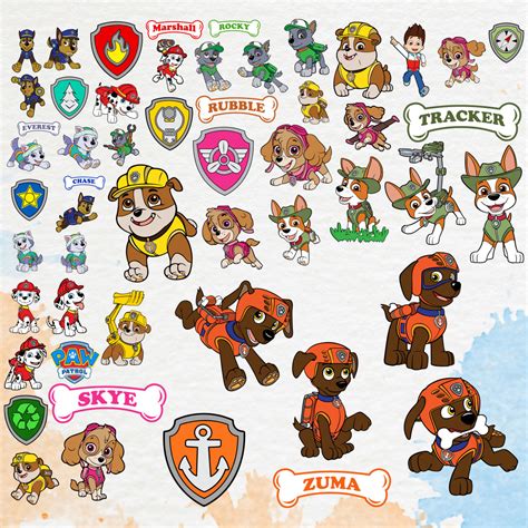 Pawpatrol Svg Clipart Svg Dog Patrol Svg Patrol Bundle Svg Dog