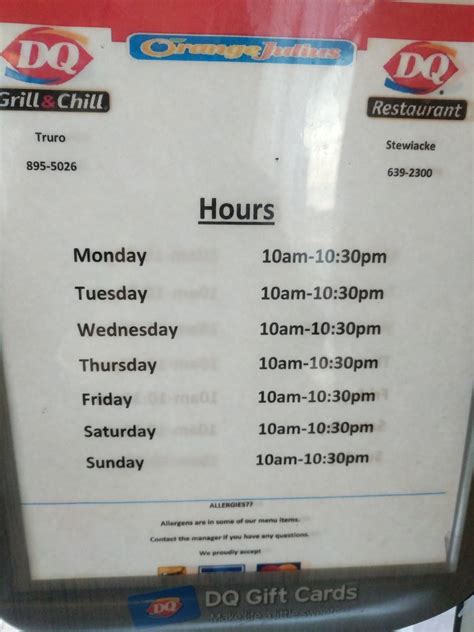 Menu at Dairy Queen Grill & Chill fast food, Stewiacke