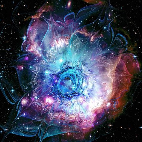 Flower Nebula Digital Art by Anastasiya Malakhova