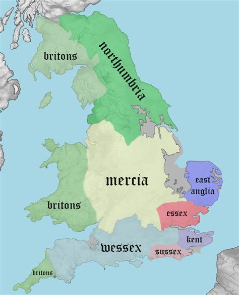 Map Of Anglo Saxon Kingdoms