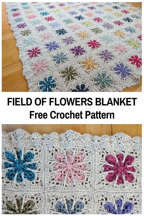 This Crochet Flower Square Blanket Is So Beautiful! - Knit And Crochet ...