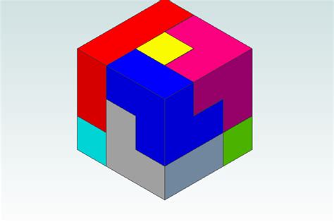 Soma Cube Puzzle - Alibre Design - 3D CAD model - GrabCAD