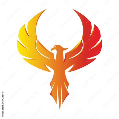 Phoenix Eagle Logo 3D Stock Vector | Adobe Stock