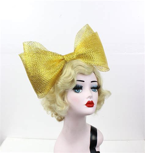 Gold Hair Bow, Large Gold Bow, Girl Hair Bow, Women's Hair Bow ...