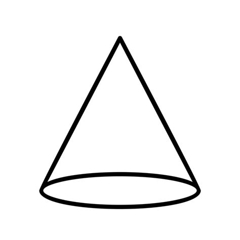 cone shape outline icon 12791251 Vector Art at Vecteezy