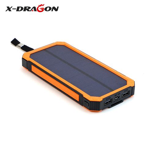 X DRAGON 15000mAh Solar Charger Dual USB Solar Power Bank for iPhone 6 ...