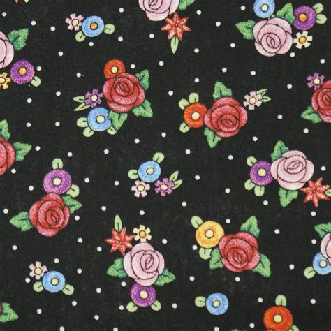 Mary Engelbreit Fabric Black Polka Dot and by LovelyLepidopterae