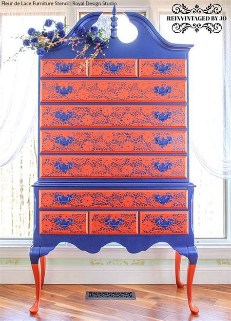 Fleur de Lace Furniture Stencil – Royal Design Studio Stencils