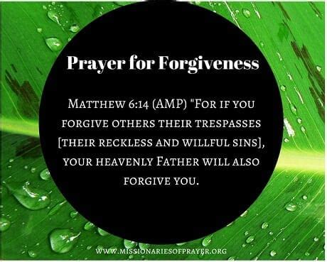 Prayer for Forgiveness