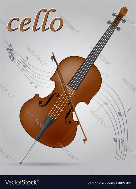 Cello musical instruments stock Royalty Free Vector Image