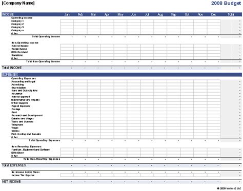 6+ Free Non Profit Budget Worksheet Templates - Word Excel Samples