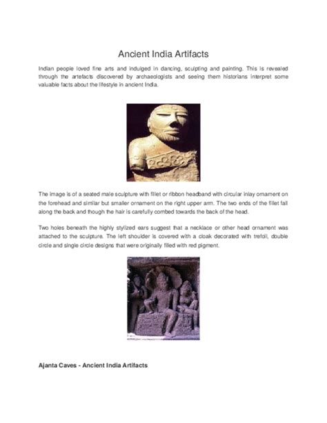 (DOC) Ancient India Artifacts | sylwyn leister - Academia.edu