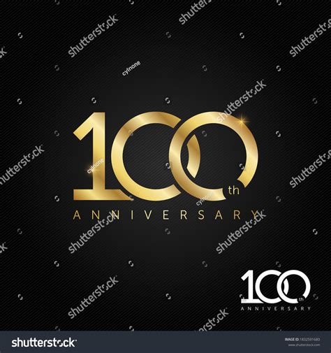 100 Years Anniversary Logo Icon Symbol Stock Vector (Royalty Free ...