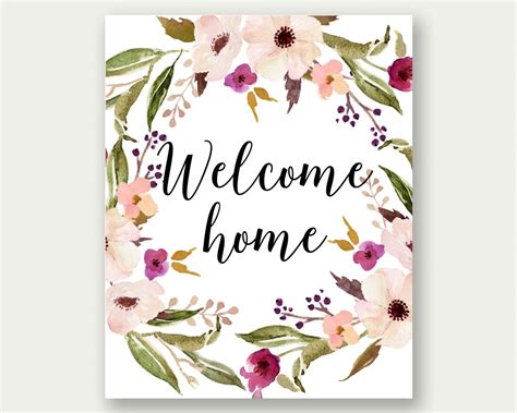 Welcome Home Printable Welcome Home Wall Art Welcome Home